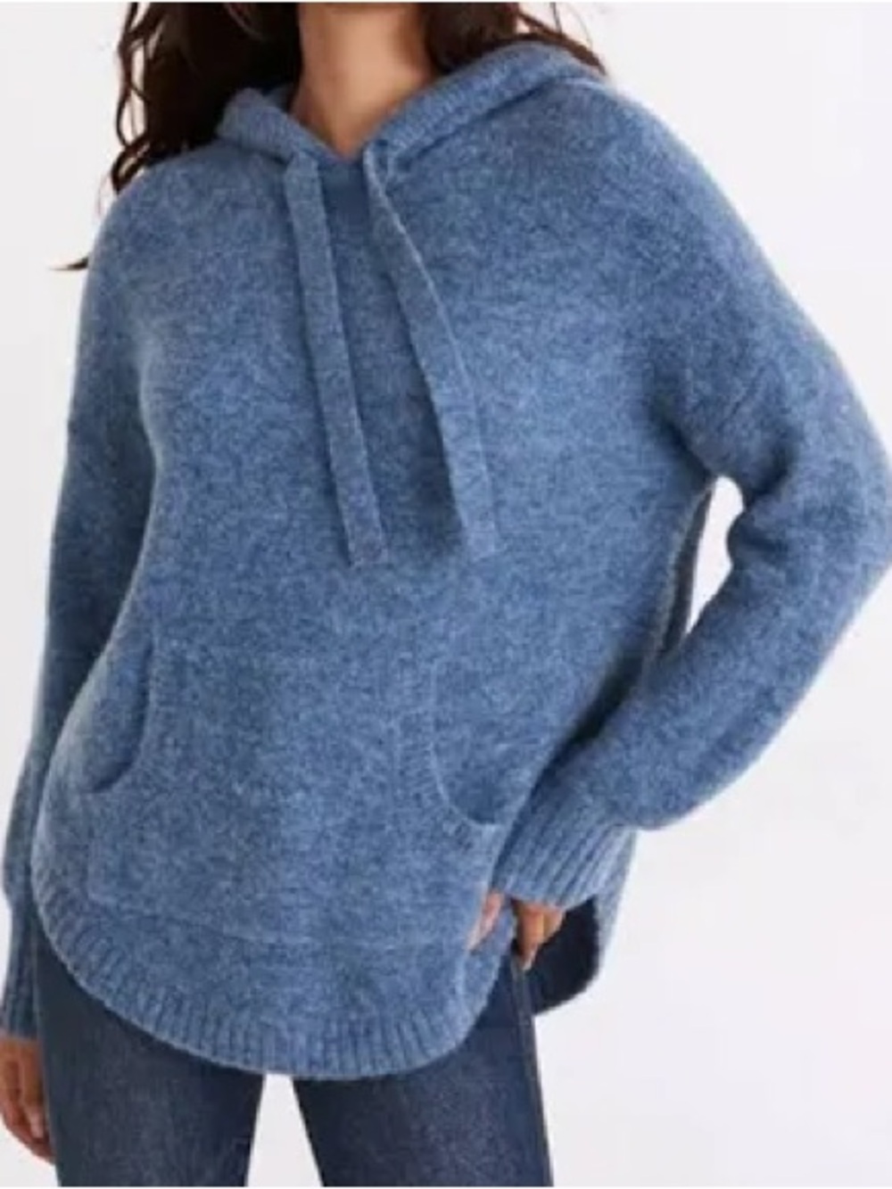Madevell Wilmington Cozy Blue Knit Hoodie Sweater for Women size Small